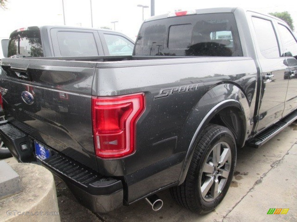 2015 F150 Lariat SuperCrew - Magnetic Metallic / Black photo #18