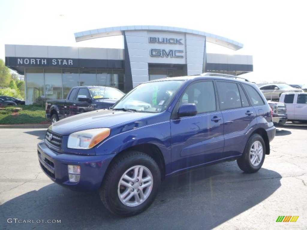 2003 RAV4 4WD - Spectra Blue Mica / Gray photo #1