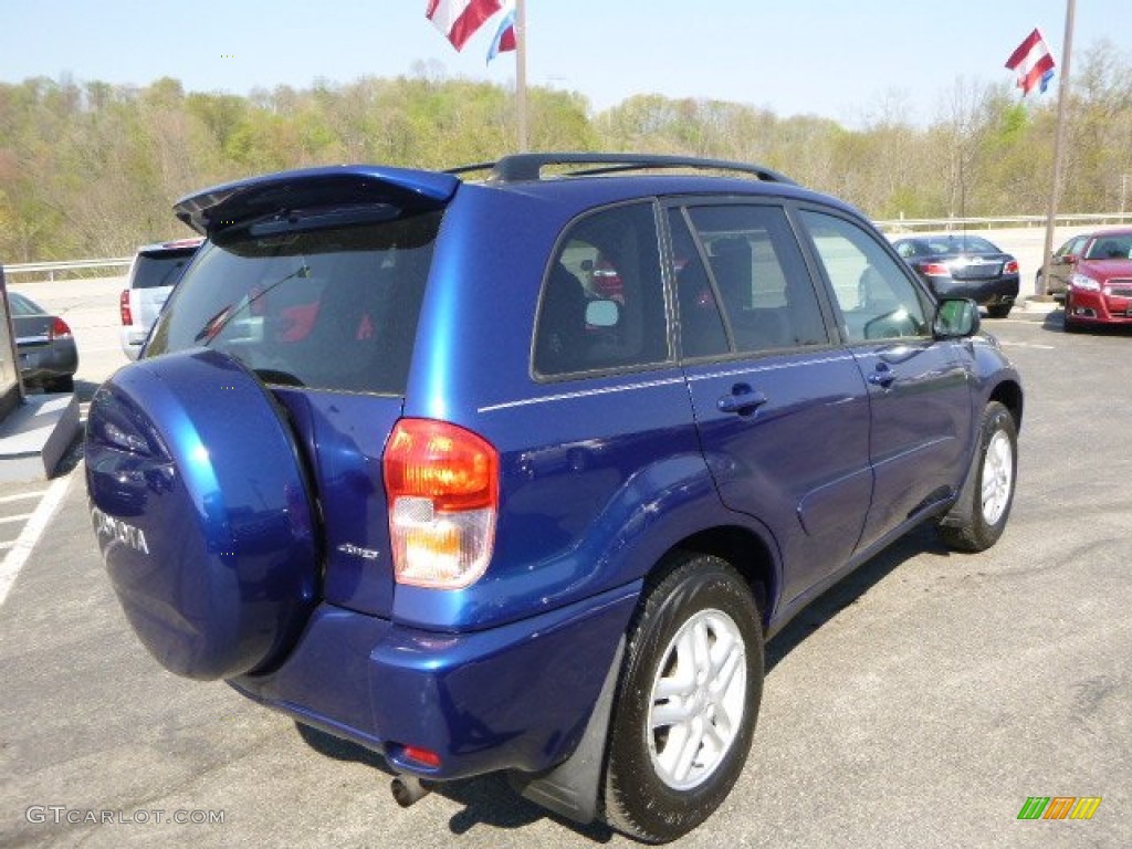 2003 RAV4 4WD - Spectra Blue Mica / Gray photo #6