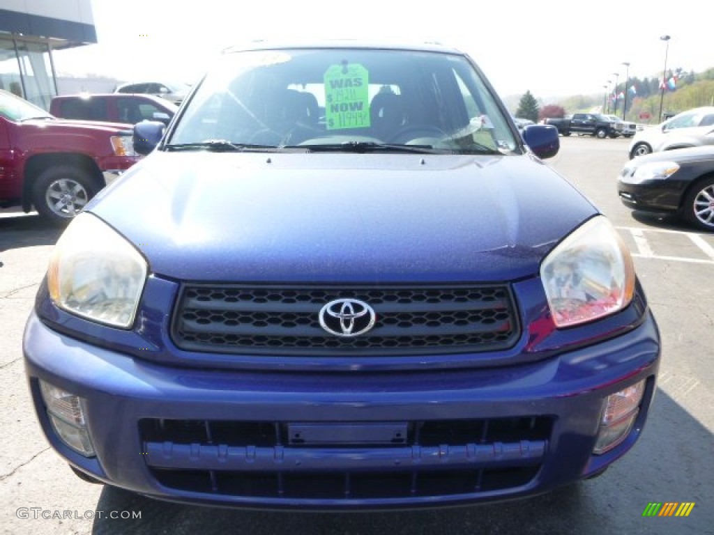 2003 RAV4 4WD - Spectra Blue Mica / Gray photo #10