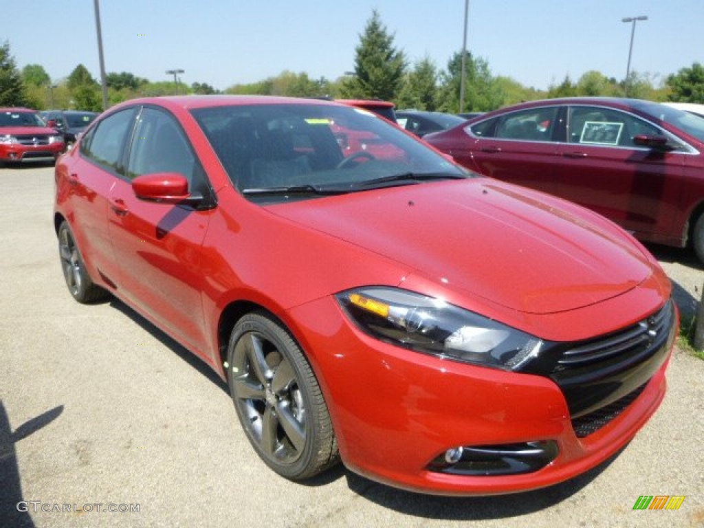 2015 Dart GT - Redline Red 2 Coat Pearl / Black/Ruby Red Accent Stitching photo #6