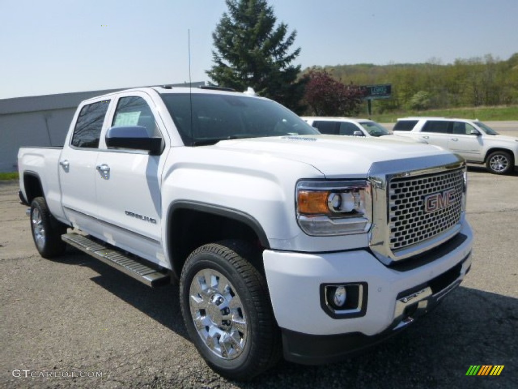 2015 Sierra 2500HD Denali Crew Cab 4x4 - Summit White / Jet Black photo #9