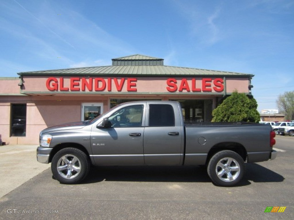 2008 Ram 1500 SLT Quad Cab 4x4 - Mineral Gray Metallic / Medium Slate Gray photo #5