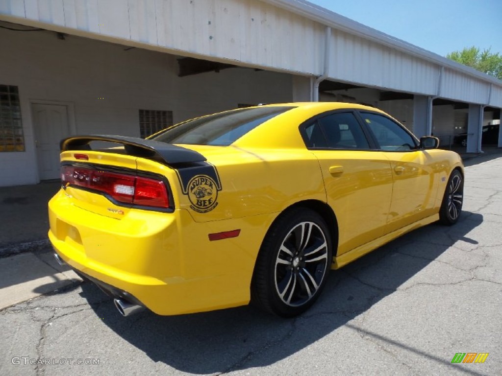 2012 Charger SRT8 Super Bee - Stinger Yellow / Black/Super Bee Stripes photo #3