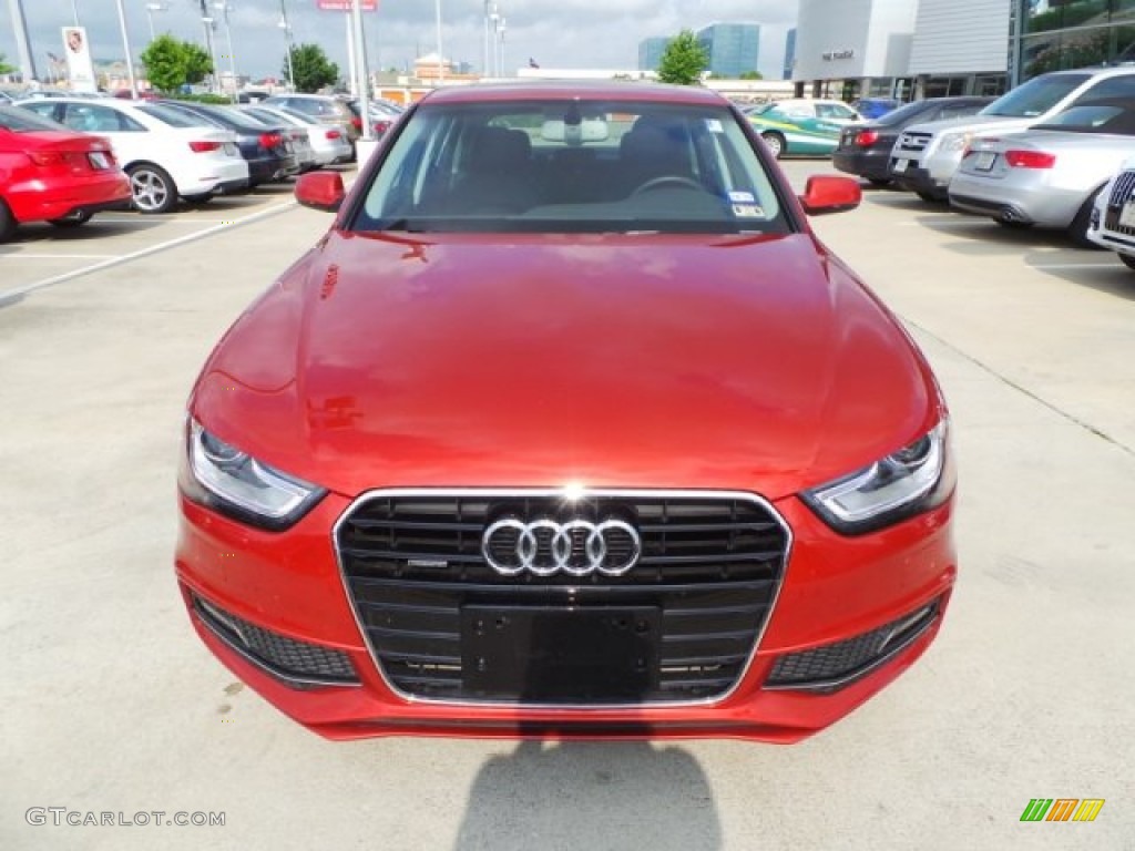 2015 A4 2.0T Premium Plus quattro - Volcano Red Metallic / Black photo #2