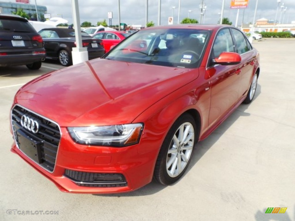 2015 A4 2.0T Premium Plus quattro - Volcano Red Metallic / Black photo #3