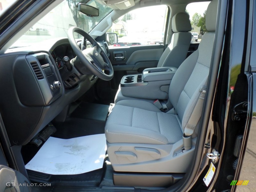 2015 Silverado 1500 WT Double Cab - Black / Dark Ash/Jet Black photo #15