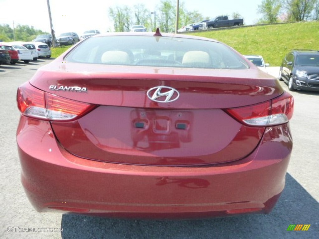 2013 Elantra GLS - Sparkling Ruby / Beige photo #4