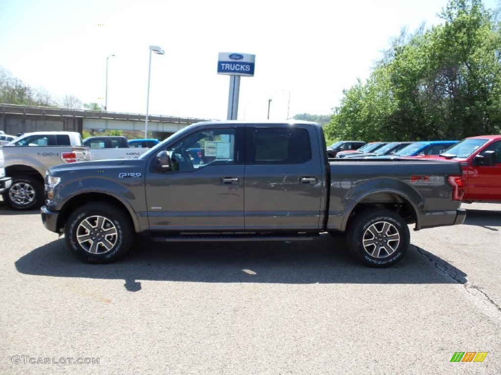 2015 F150 Lariat SuperCrew 4x4 - Magnetic Metallic / Medium Earth Gray photo #7