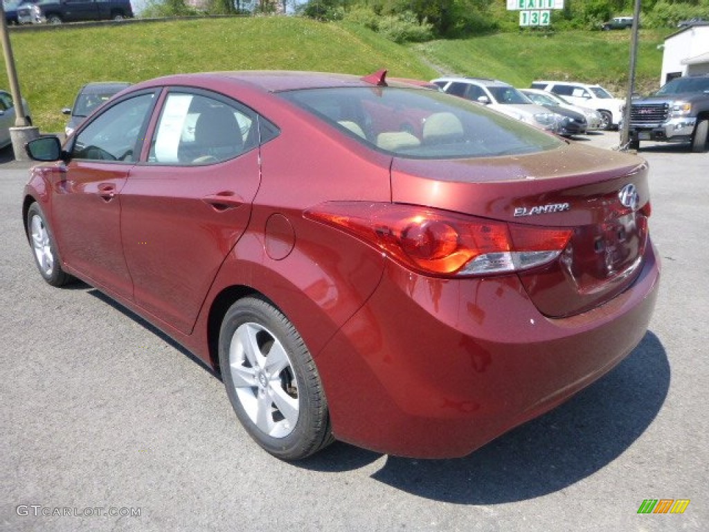 2013 Elantra GLS - Sparkling Ruby / Beige photo #5