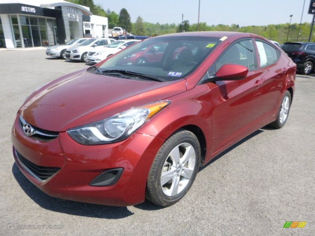 2013 Elantra GLS - Sparkling Ruby / Beige photo #7