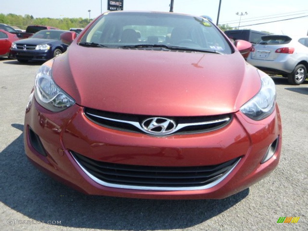 2013 Elantra GLS - Sparkling Ruby / Beige photo #8