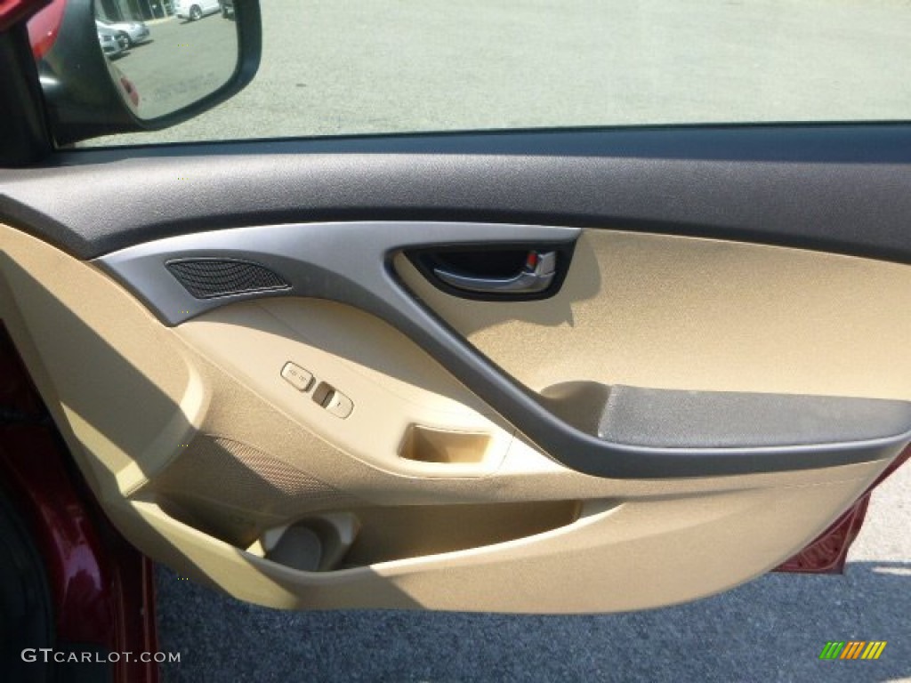 2013 Elantra GLS - Sparkling Ruby / Beige photo #12