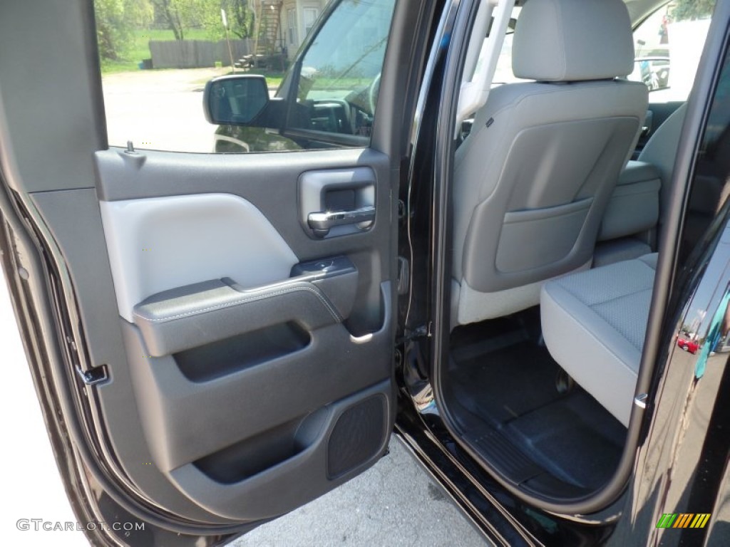 2015 Silverado 1500 WT Double Cab - Black / Dark Ash/Jet Black photo #39
