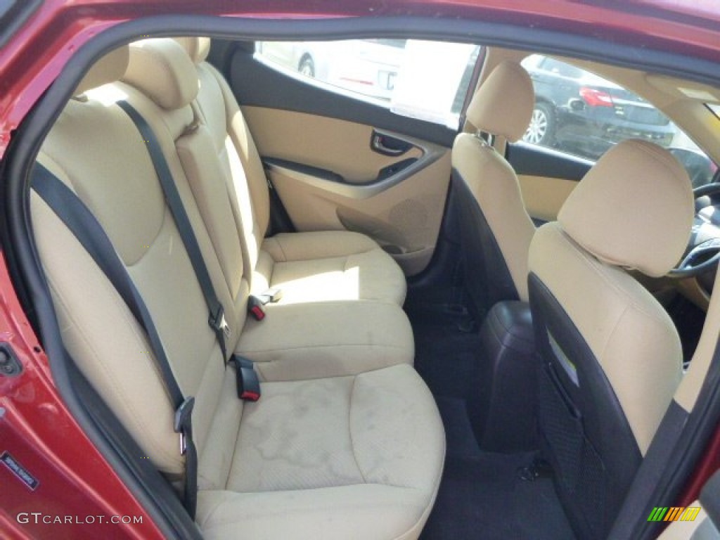 2013 Elantra GLS - Sparkling Ruby / Beige photo #13