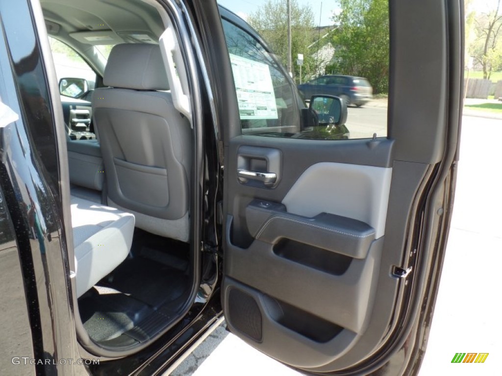 2015 Silverado 1500 WT Double Cab - Black / Dark Ash/Jet Black photo #43