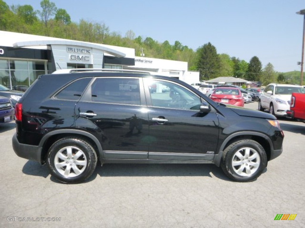 2011 Sorento LX V6 AWD - Ebony Black / Gray photo #2