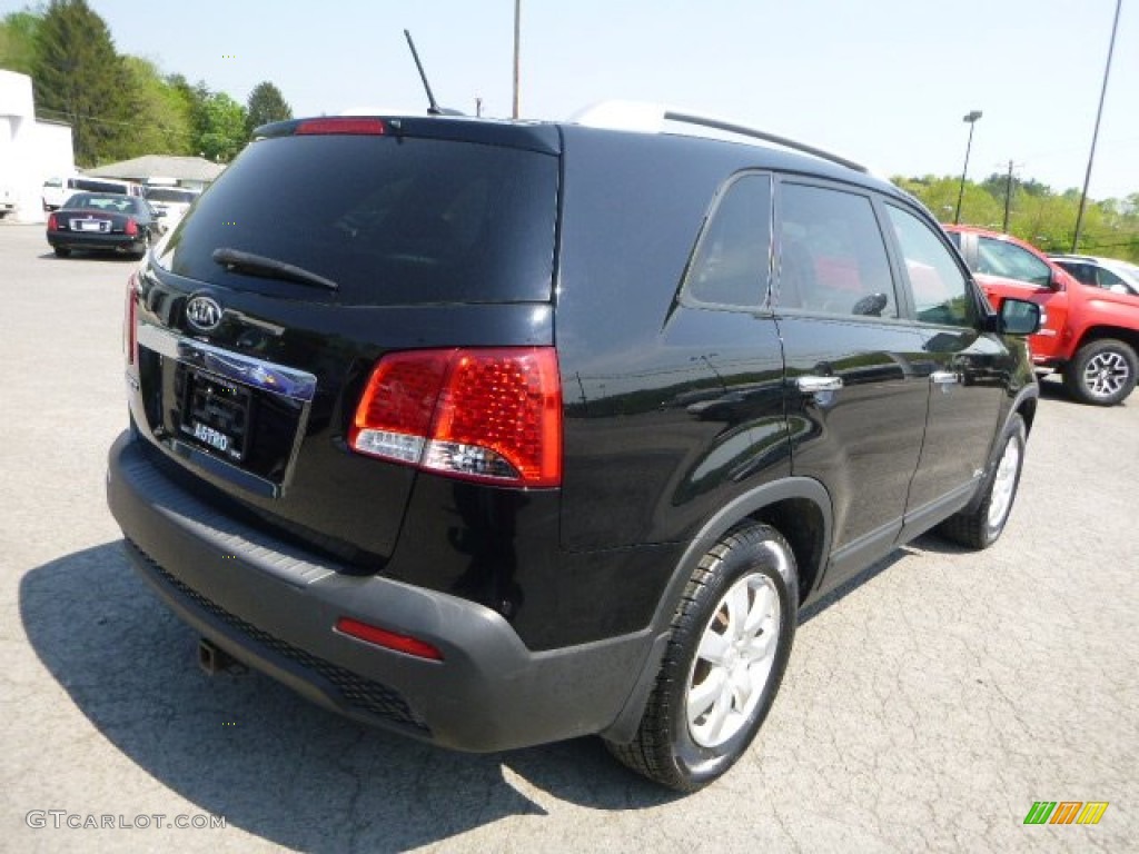 2011 Sorento LX V6 AWD - Ebony Black / Gray photo #3