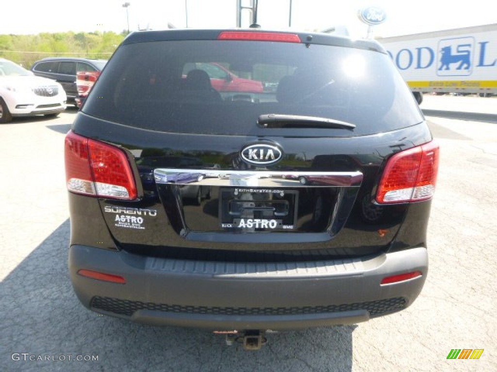 2011 Sorento LX V6 AWD - Ebony Black / Gray photo #4