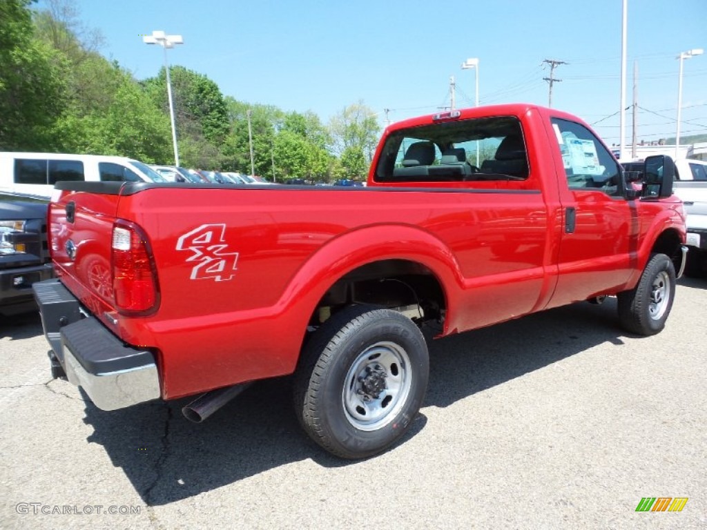 2015 F250 Super Duty XL Regular Cab 4x4 - Vermillion Red / Steel photo #3