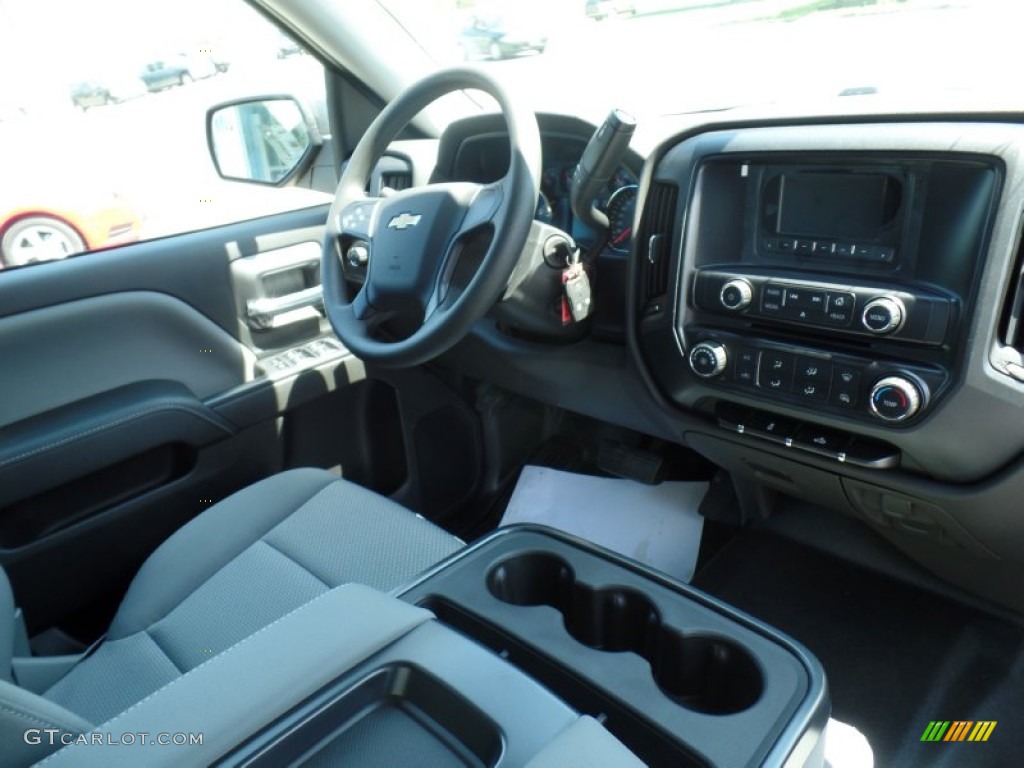 2015 Silverado 1500 WT Double Cab - Black / Dark Ash/Jet Black photo #50