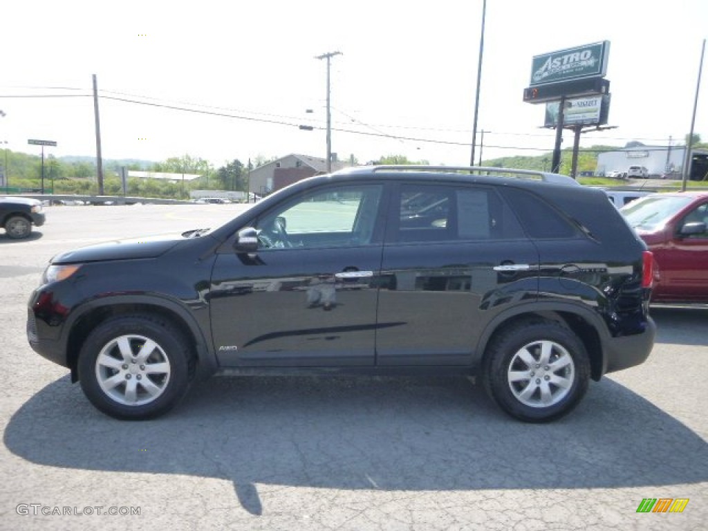 2011 Sorento LX V6 AWD - Ebony Black / Gray photo #7