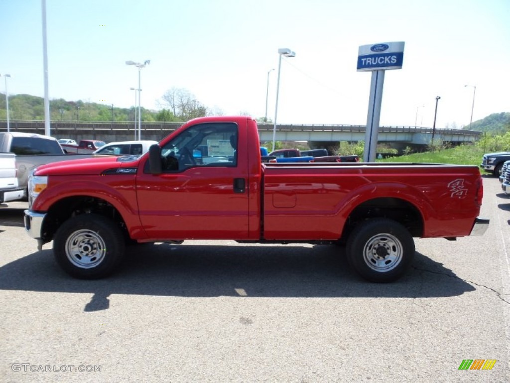 2015 F250 Super Duty XL Regular Cab 4x4 - Vermillion Red / Steel photo #7