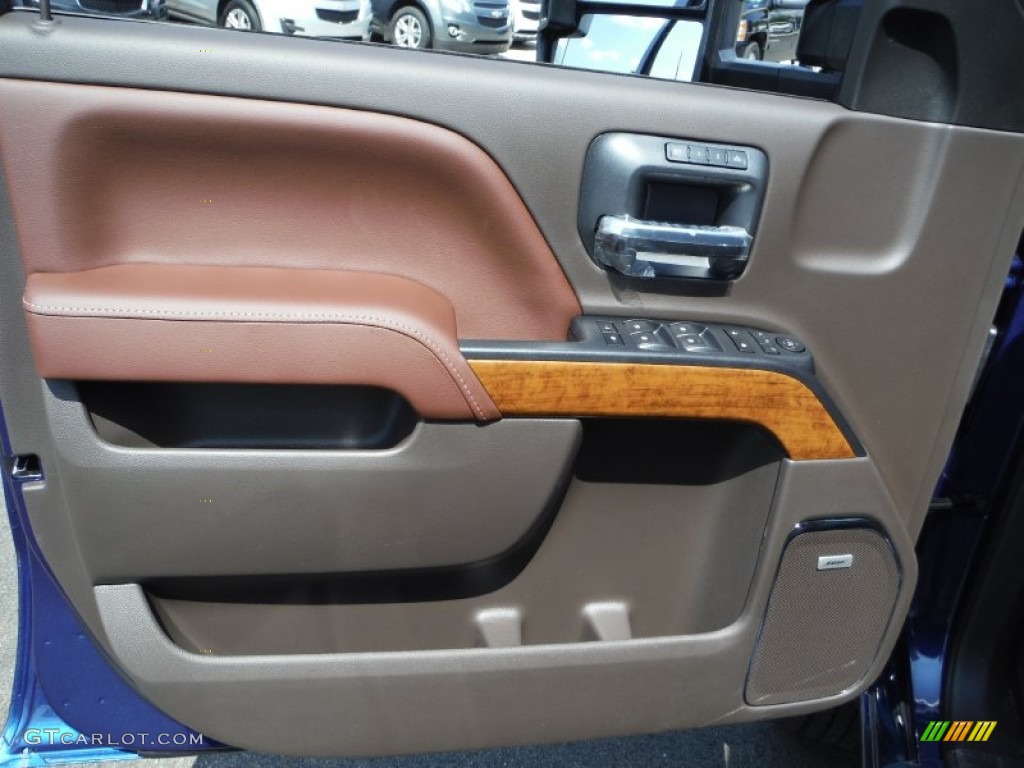 2015 Chevrolet Silverado 3500HD High Country Crew Cab 4x4 High Country Saddle Door Panel Photo #103822936