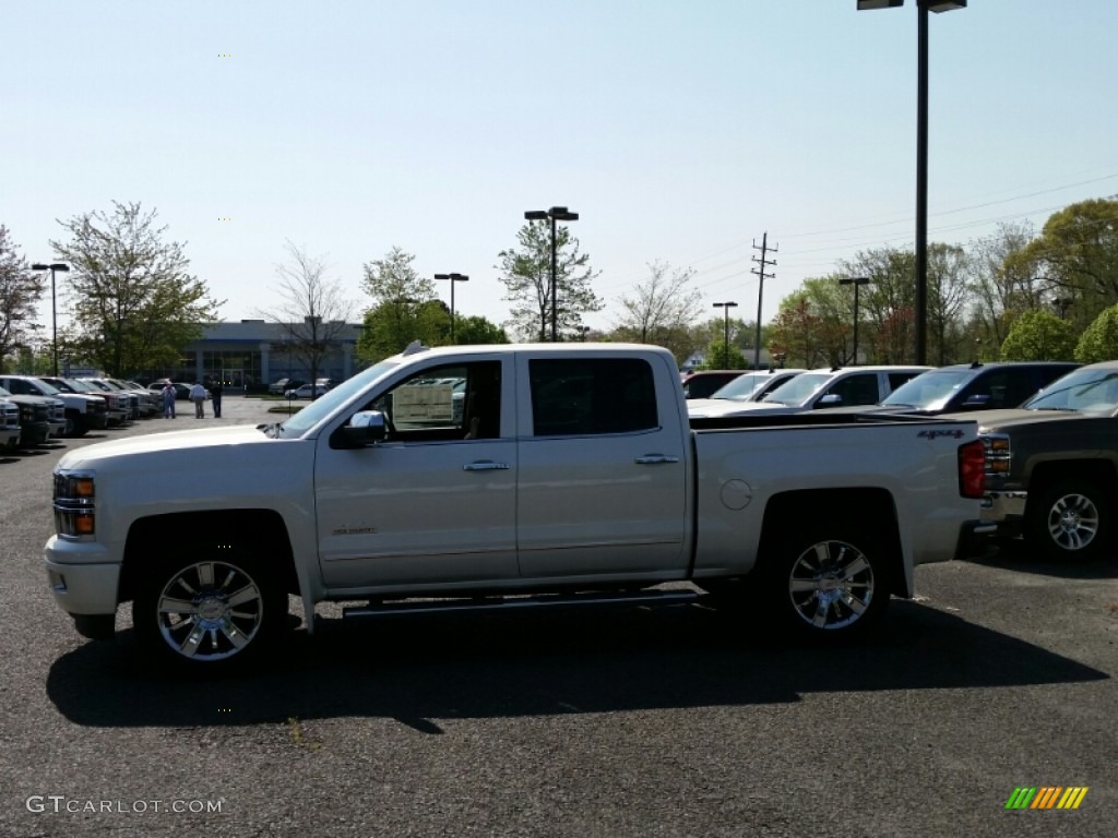 2015 Silverado 1500 High Country Crew Cab 4x4 - White Diamond Tricoat / High Country Saddle photo #3