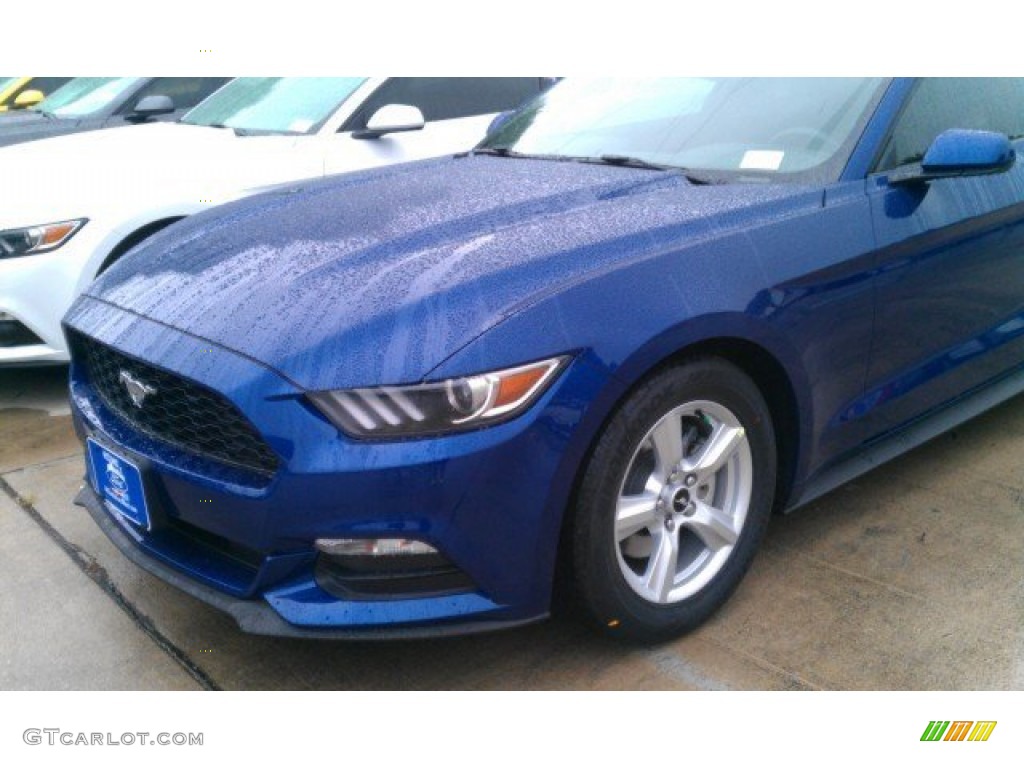 2015 Mustang V6 Coupe - Deep Impact Blue Metallic / Ebony photo #13
