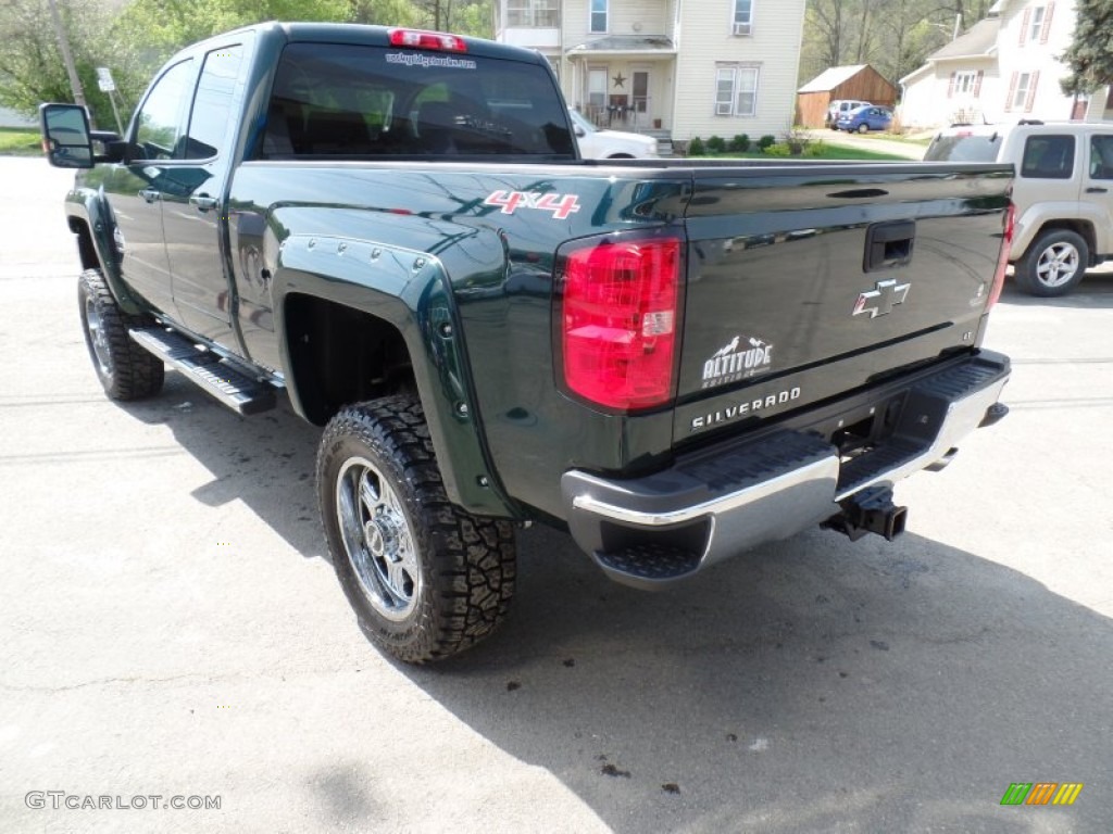 2015 Silverado 2500HD LT Double Cab 4x4 - Rainforest Green Metallic / Jet Black photo #7