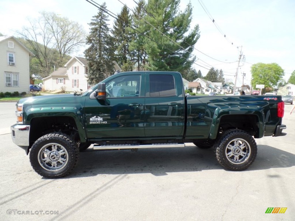 Rainforest Green Metallic 2015 Chevrolet Silverado 2500HD LT Double Cab 4x4 Exterior Photo #103834660