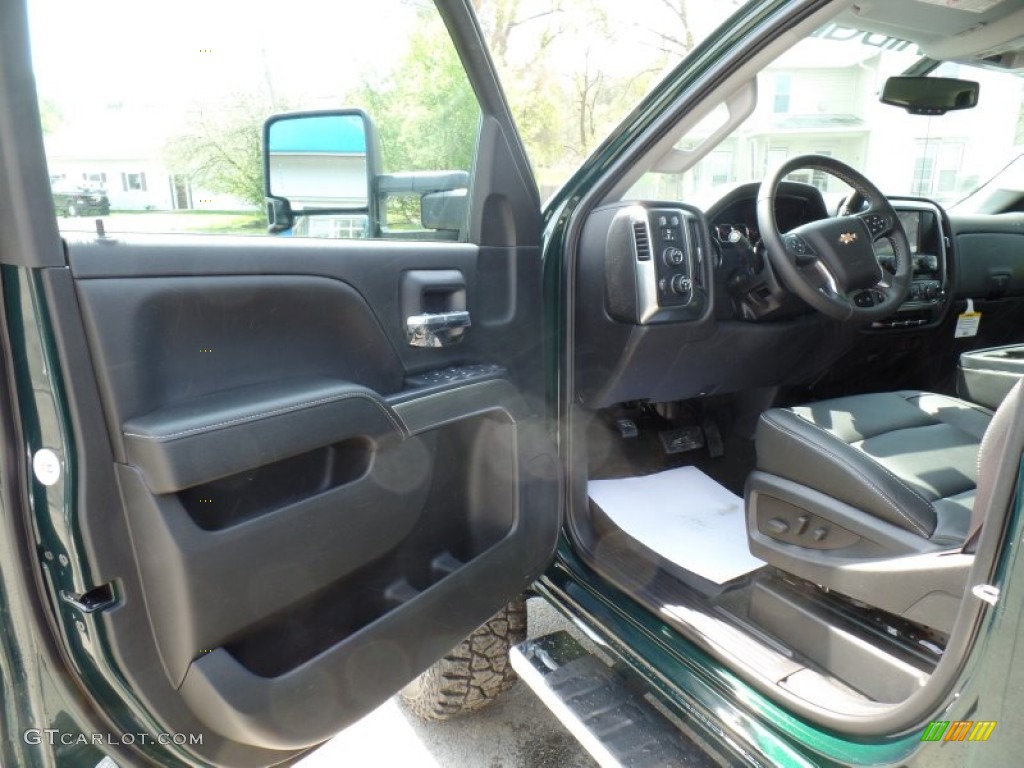 2015 Silverado 2500HD LT Double Cab 4x4 - Rainforest Green Metallic / Jet Black photo #14