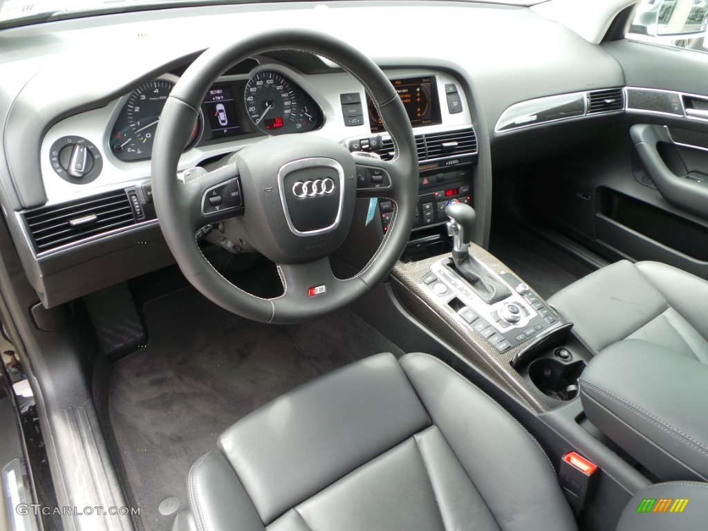 Black Interior 2011 Audi S6 5.2 FSI quattro Sedan Photo #103835251