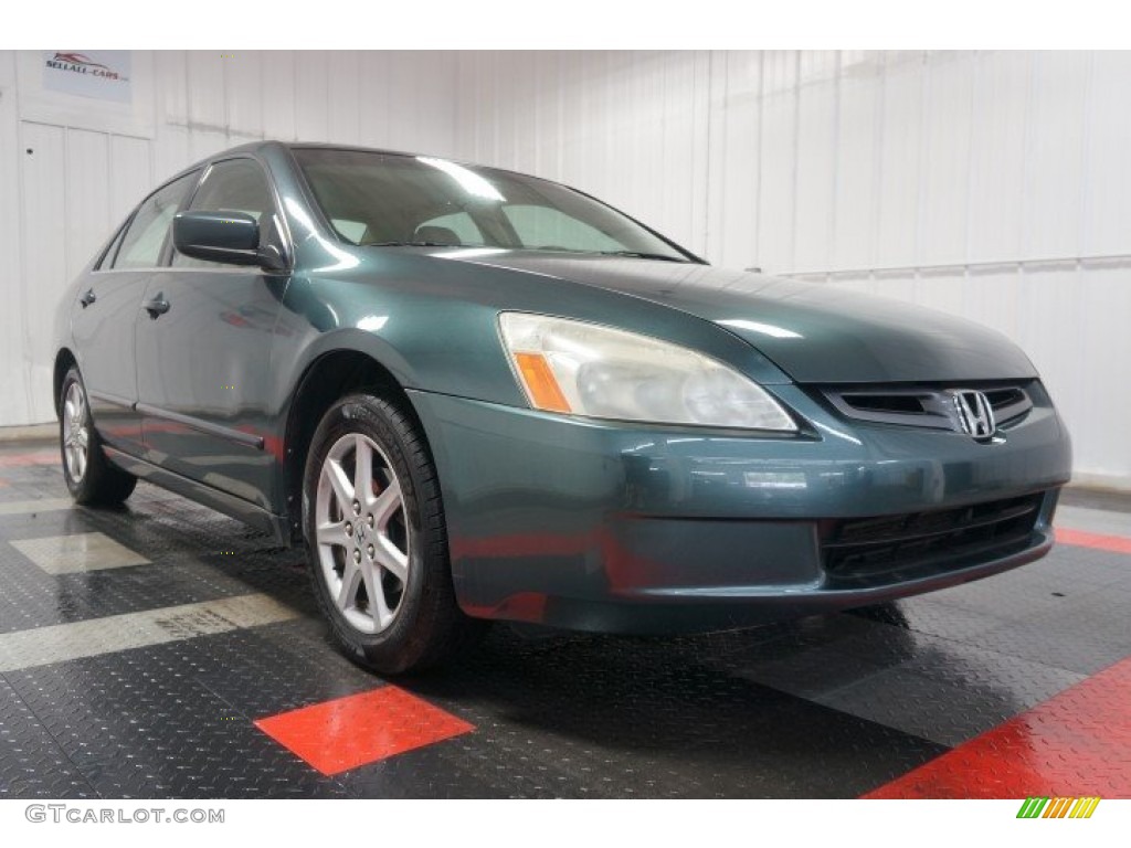 2004 Accord EX V6 Sedan - Deep Green Pearl / Ivory photo #5