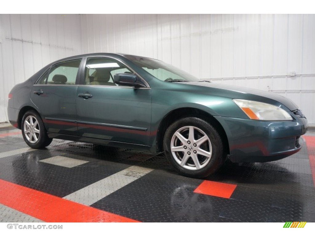 2004 Accord EX V6 Sedan - Deep Green Pearl / Ivory photo #6