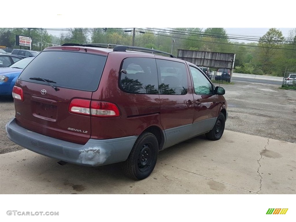2002 Sienna LE - Vintage Red Pearl / Oak photo #5