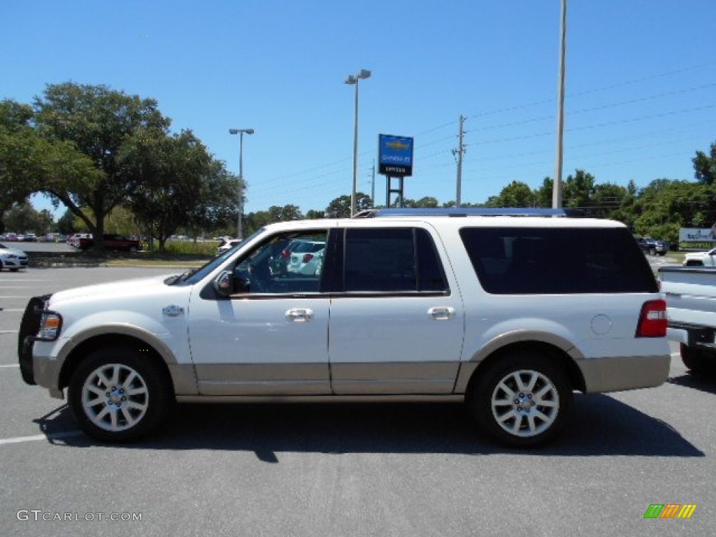 2014 Expedition EL King Ranch 4x4 - White Platinum / King Ranch Red (Chaparral) photo #2