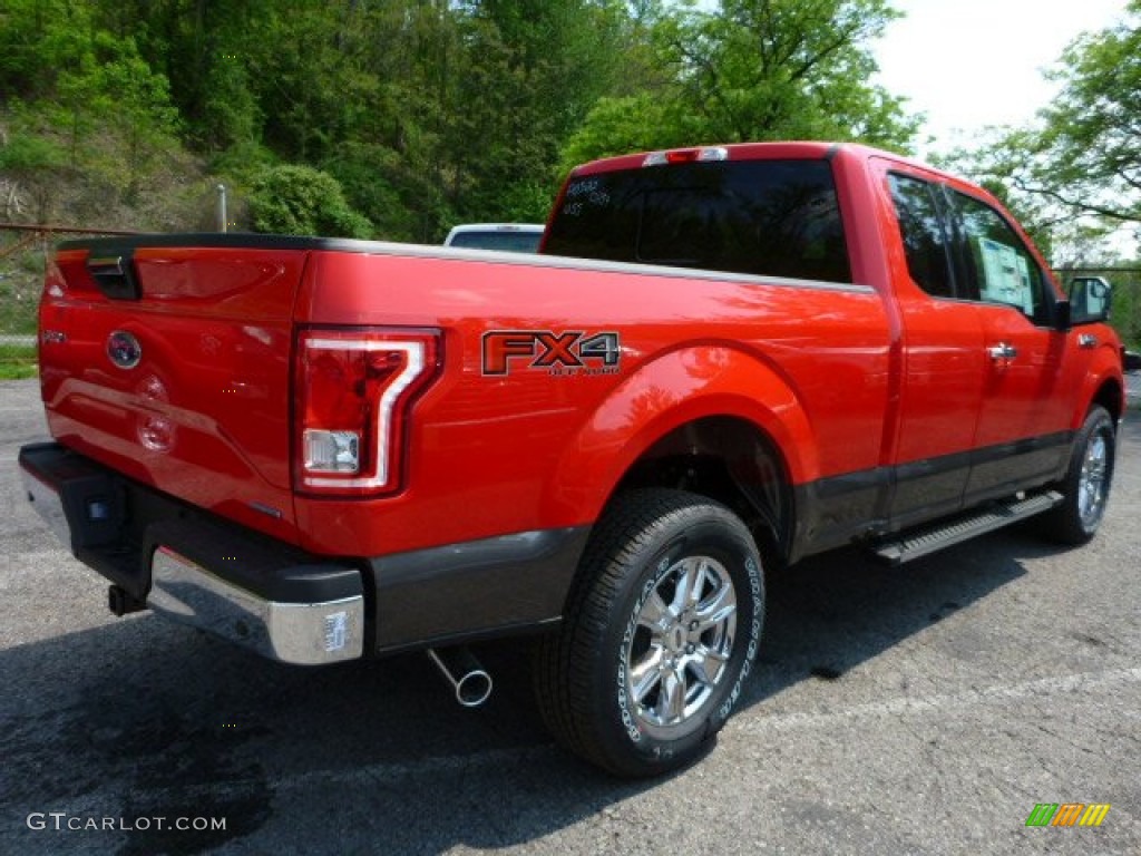 2015 F150 XLT SuperCab 4x4 - Race Red / Medium Earth Gray photo #2