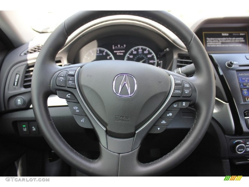 2016 Acura ILX Technology Ebony Steering Wheel Photo #103842527