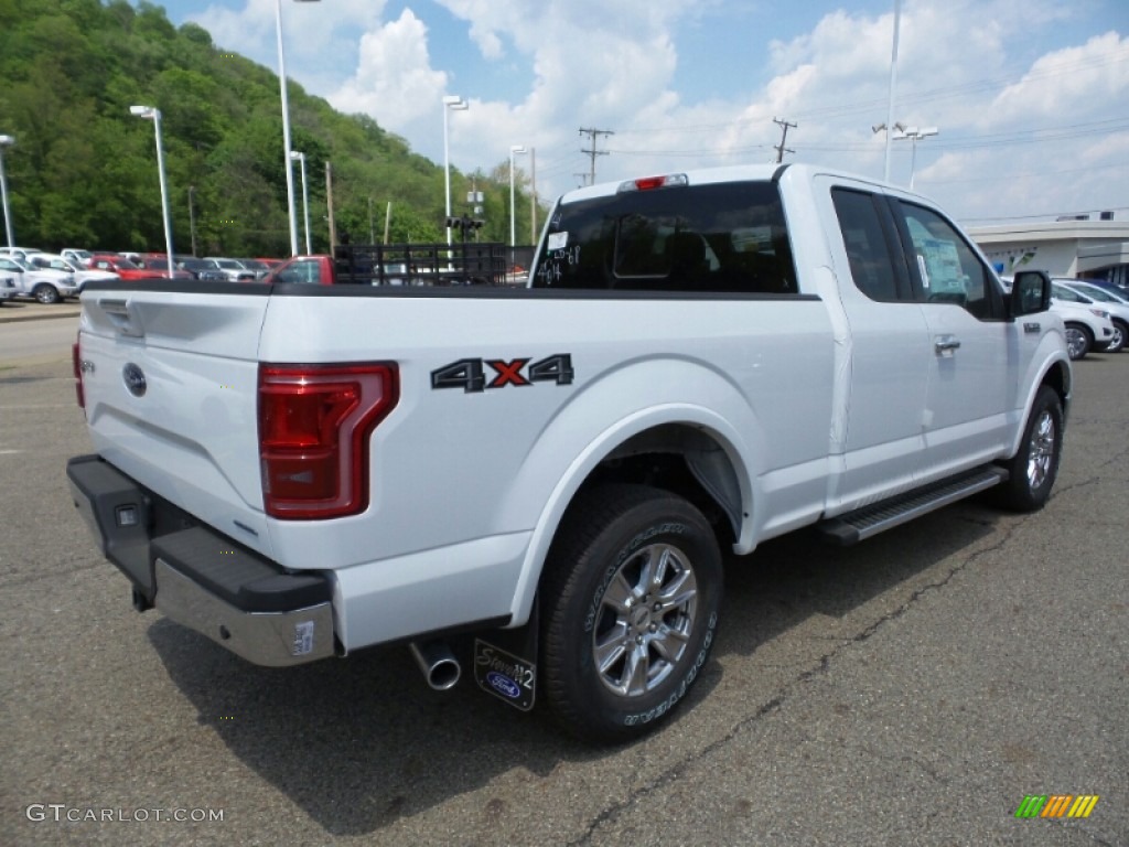 2015 F150 XLT SuperCab 4x4 - Oxford White / Medium Earth Gray photo #3