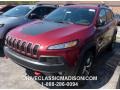 2015 Deep Cherry Red Crystal Pearl Jeep Cherokee Trailhawk 4x4  photo #1