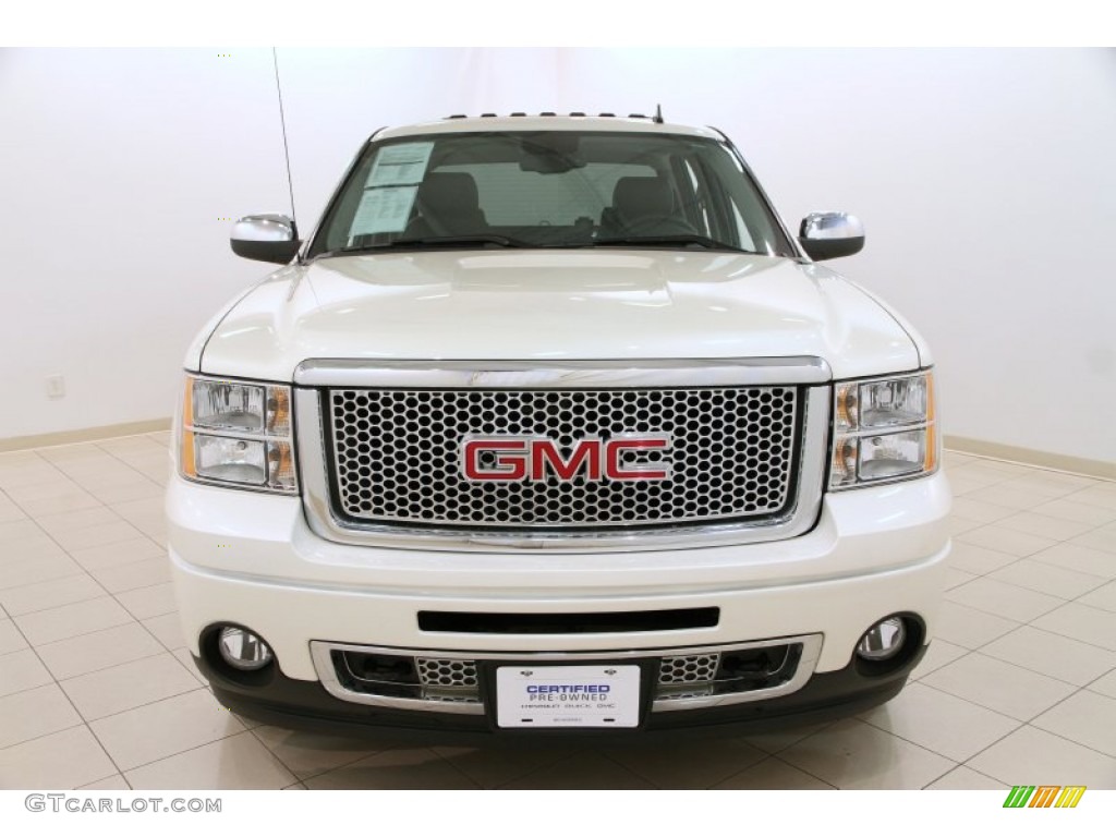 2013 Sierra 1500 Denali Crew Cab AWD - White Diamond Tricoat / Ebony photo #2