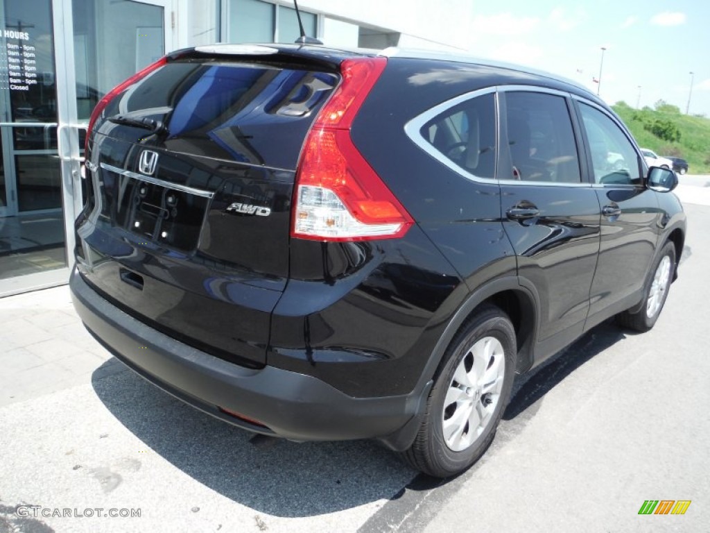 2012 CR-V EX-L 4WD - Crystal Black Pearl / Black photo #8