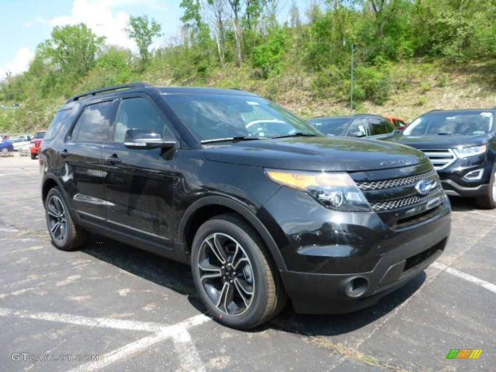 2015 Explorer Sport 4WD - Tuxedo Black / Sport Charcoal Black photo #1