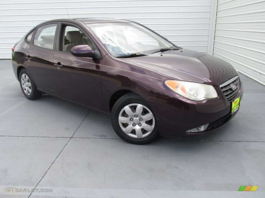 2007 Elantra GLS Sedan - Purple Rain / Beige photo #1