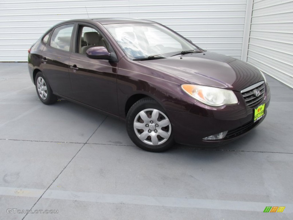 2007 Elantra GLS Sedan - Purple Rain / Beige photo #2