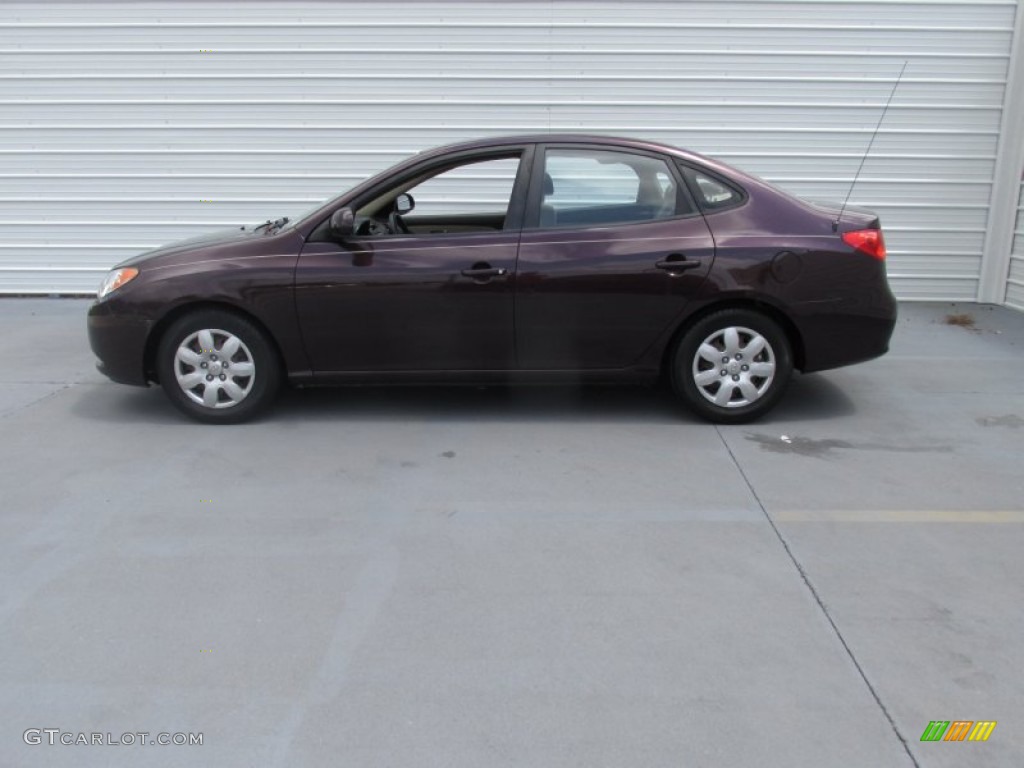 2007 Elantra GLS Sedan - Purple Rain / Beige photo #3