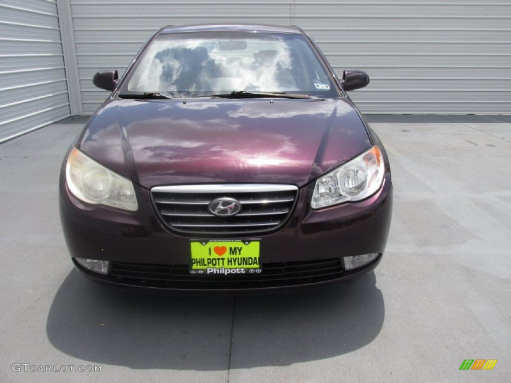 2007 Elantra GLS Sedan - Purple Rain / Beige photo #5