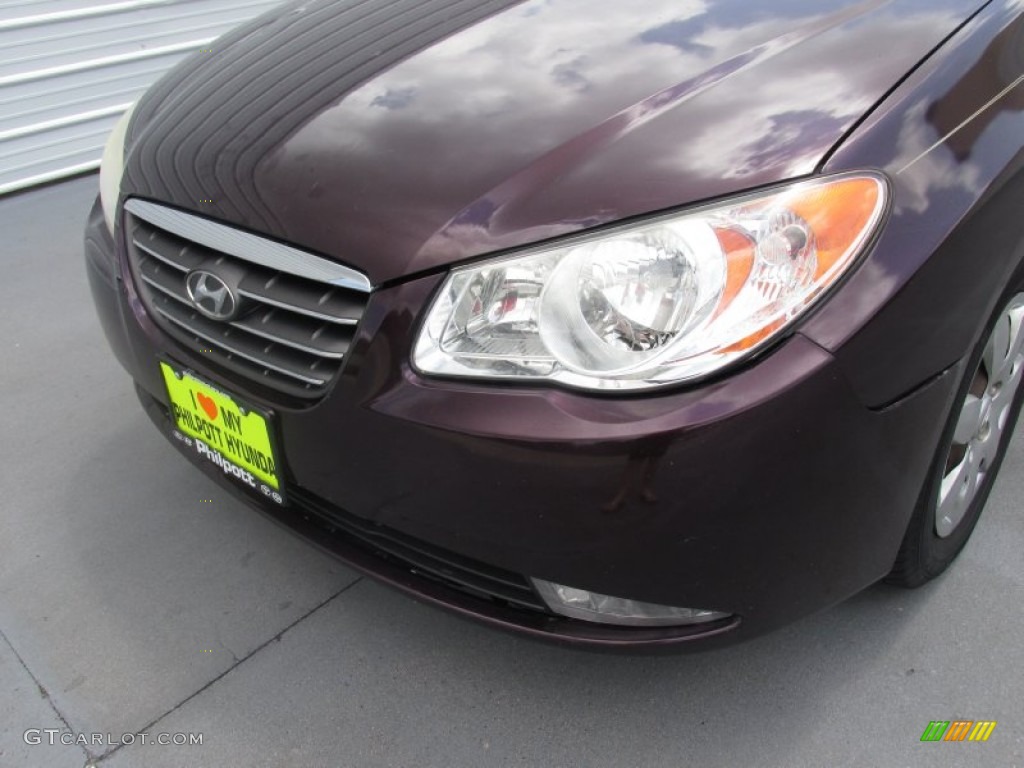 2007 Elantra GLS Sedan - Purple Rain / Beige photo #7